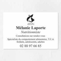 Plaque nutritionniste économique en PVC gravoply 30x20cm