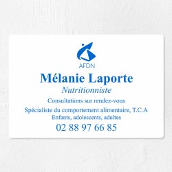 Plaque nutritionniste économique en PVC gravoply 30x20cm