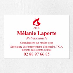 Plaque nutritionniste économique en PVC gravoply 30x20cm