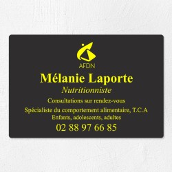 Plaque nutritionniste économique en PVC gravoply 30x20cm
