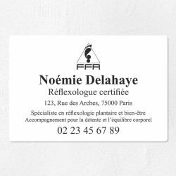 Plaque réflexologue économique en PVC gravoply 30x20cm