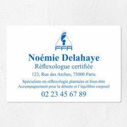 Plaque réflexologue économique en PVC gravoply 30x20cm