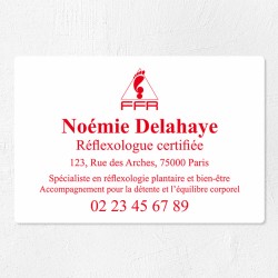 Plaque réflexologue économique en PVC gravoply 30x20cm