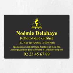 Plaque réflexologue économique en PVC gravoply 30x20cm