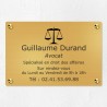 Plaque avocat en laiton à personnaliser 30x20cm