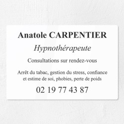 Plaque hypnothérapeute en plexiglas gravé 30x20cm