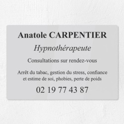 Plaque hypnothérapeute en plexiglas gravé 30x20cm