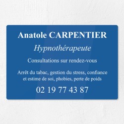 Plaque hypnothérapeute en plexiglas gravé 30x20cm