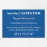 Plaque hypnothérapeute en plexiglas gravé 30x20cm