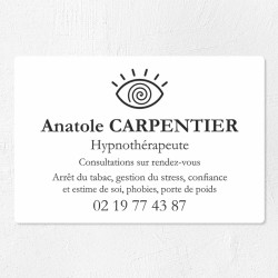 Plaque hypnothérapeute économique en PVC gravoply 30x20cm