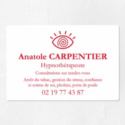 Plaque hypnothérapeute économique en PVC gravoply 30x20cm