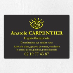 Plaque hypnothérapeute économique en PVC gravoply 30x20cm