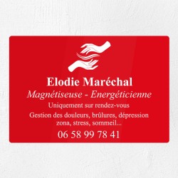 Plaque magnétiseur en plexiglas gravé 30x20cm