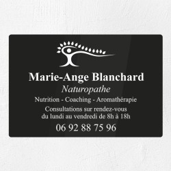 Plaque naturopathe en plexiglas gravé 30x20cm