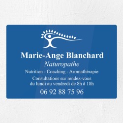 Plaque naturopathe en plexiglas gravé 30x20cm