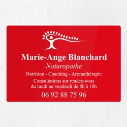 Plaque naturopathe en plexiglas gravé 30x20cm