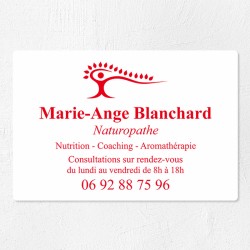 Plaque naturopathe économique en PVC gravoply 30x20cm