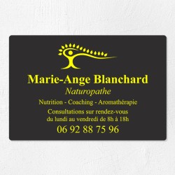 Plaque naturopathe économique en PVC gravoply 30x20cm