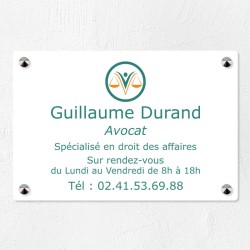 Plaque avocat en plexiglas quadri sur-mesure 30x20cm