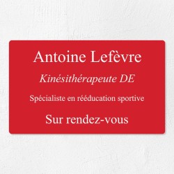 Plaque professionnelle économique en PVC gravoply 25x15cm