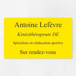 Plaque professionnelle économique en PVC gravoply 25x15cm