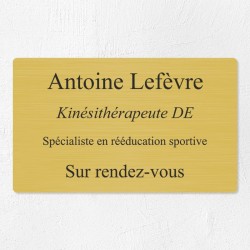 Plaque professionnelle économique en PVC gravoply 25x15cm