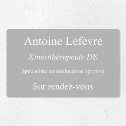 Plaque professionnelle économique en PVC gravoply 25x15cm