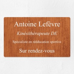 Plaque professionnelle économique en PVC gravoply 25x15cm