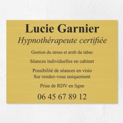 Plaque professionnelle économique en PVC gravoply 40x30cm