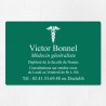 Plaque médecin personnalisée économique en PVC gravoply 30x20cm