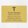 Plaque médecin personnalisée économique en PVC gravoply 30x20cm