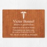 Plaque médecin personnalisée économique en PVC gravoply 30x20cm