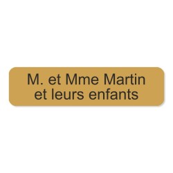 Plaque de boite aux lettres en PVC gravoply 10x2.5cm