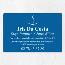 Plaque sage-femme économique en PVC gravoply 30x20cm