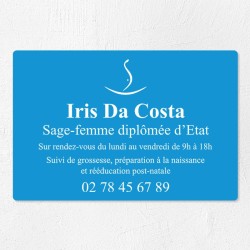 Plaque sage-femme économique en PVC gravoply 30x20cm