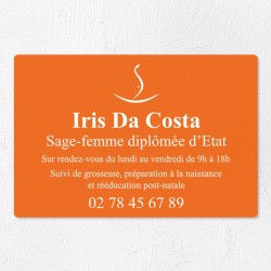Plaque sage-femme économique en PVC gravoply 30x20cm