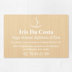 Plaque sage-femme économique en PVC gravoply 30x20cm