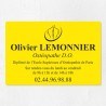Plaque ostéopathe économique en PVC gravoply 30x20cm