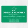 Plaque ostéopathe économique en PVC gravoply 30x20cm