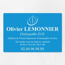 Plaque ostéopathe économique en PVC gravoply 30x20cm