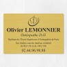 Plaque ostéopathe économique en PVC gravoply 30x20cm