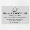Plaque ostéopathe économique en PVC gravoply 30x20cm