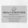 Plaque ostéopathe économique en PVC gravoply 30x20cm