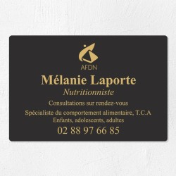 Plaque nutritionniste économique en PVC gravoply 30x20cm