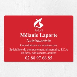 Plaque nutritionniste économique en PVC gravoply 30x20cm