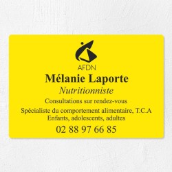 Plaque nutritionniste économique en PVC gravoply 30x20cm