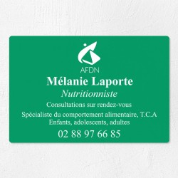 Plaque nutritionniste économique en PVC gravoply 30x20cm