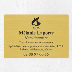 Plaque nutritionniste économique en PVC gravoply 30x20cm