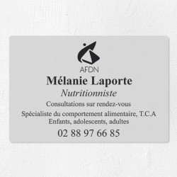 Plaque nutritionniste économique en PVC gravoply 30x20cm