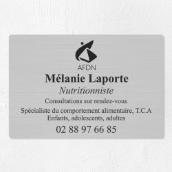 Plaque nutritionniste économique en PVC gravoply 30x20cm